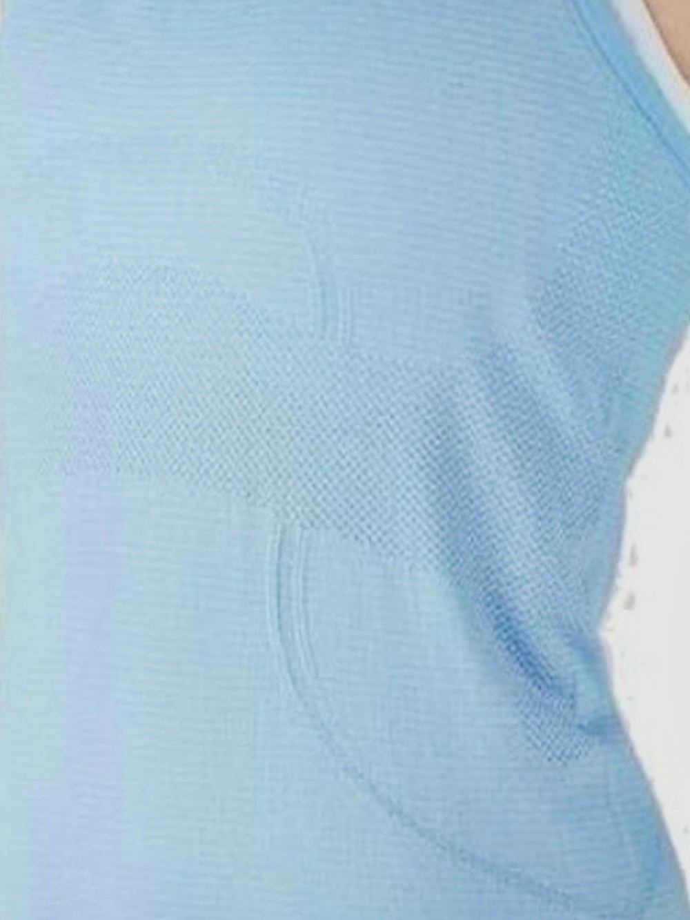 Light Blue Women's Ribbed Tank Top - Picture 3 of 3